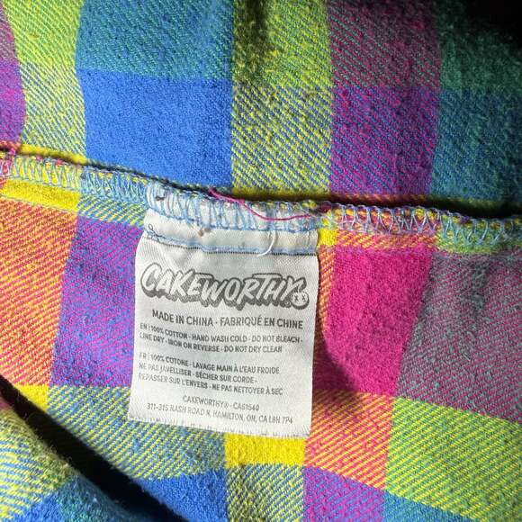 Disney Encanto Cakeworthy Plaid Flannel Shirt 'We Don't Talk About Bruno' 2XL - Picture 6 of 6